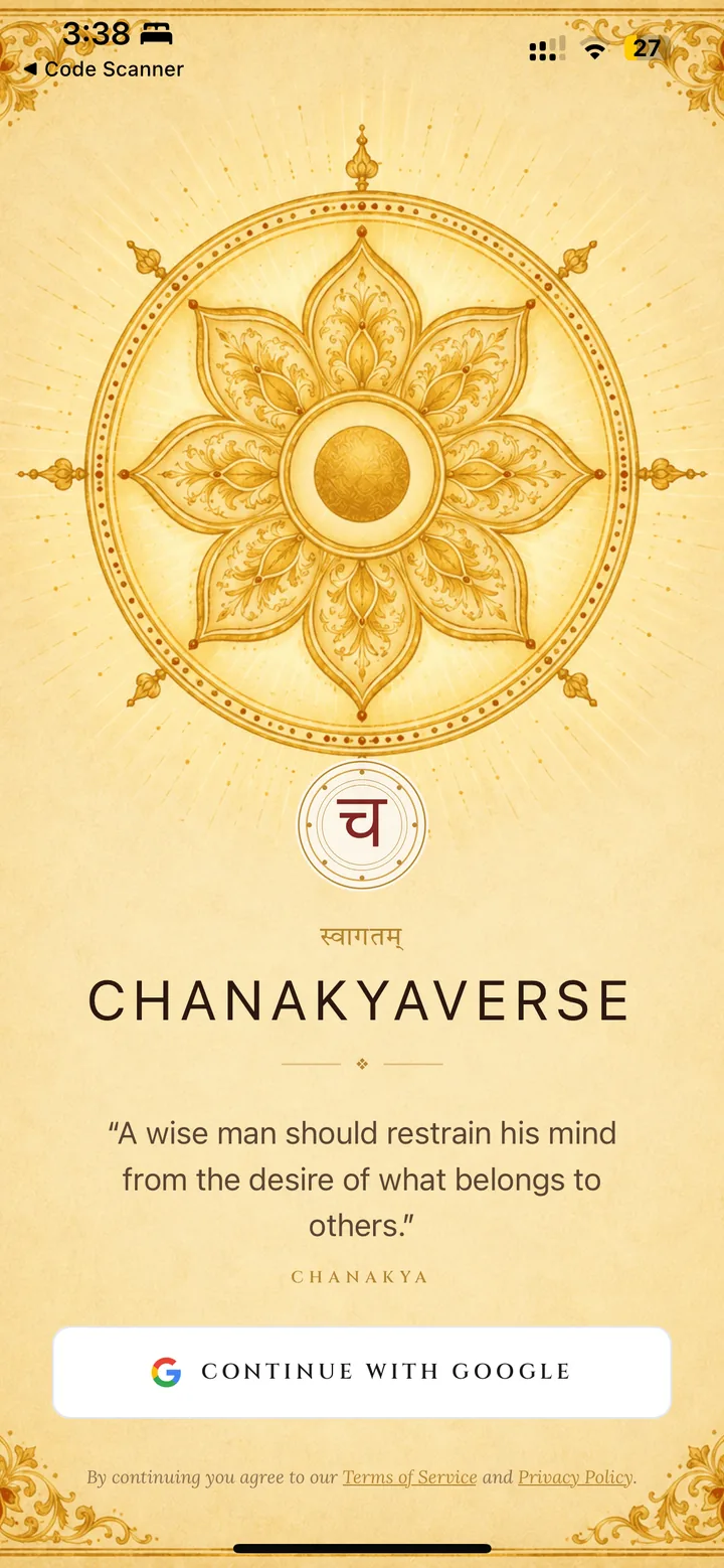 Chanakyaverse app — daily verse